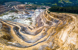 Fototapeta Miasto - Limestone mine, southern Poland