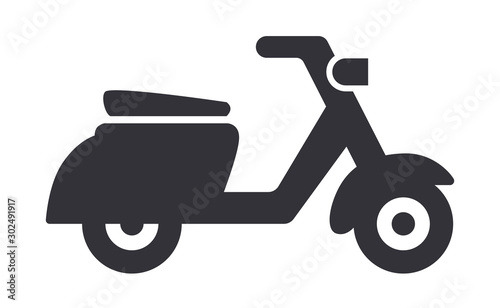 Fotomural Scooter or moped vector illustration icon
