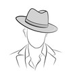 © Oksana - man in a hat. vector illustration.