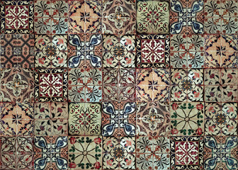 Poster - Background of vintage ceramic tiles