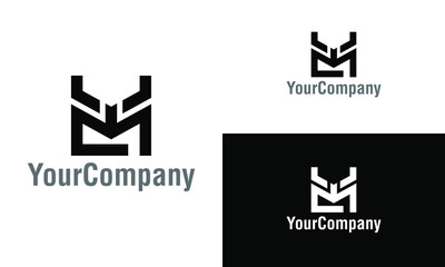 Aufkleber - Corporate letter MT logo design template. Simple and clean flat design of letter MT logo vector template.