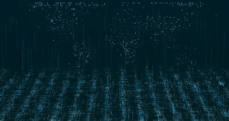 Wall Mural - Abstract digital network data background, 3D rendering