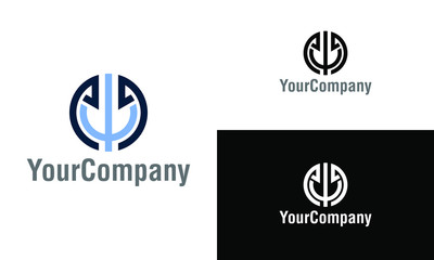 Aufkleber - Creative circle letter ED and logo design template. Creative vector emblem, for icon or design concept.