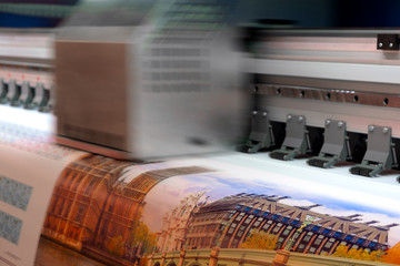 Poster - Industrial printing modern digital inkjet printer