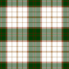 Green, red and white tartan plaid. Christmas festive textile pattern.