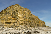 Rocky Cliffs On The Jurassic Coast At Llantwit Major In South Wales