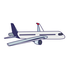 Wall Mural - airplane icon image, flat design