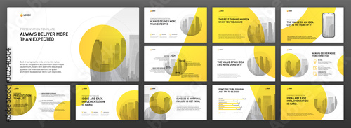 Fotomural Business presentation templates set