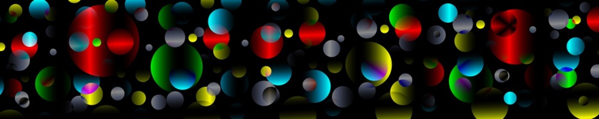Fototapete - Digital art, panoramic abstract 3D objects, Germany