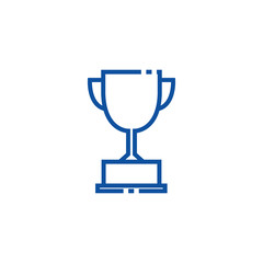 Sticker - Isolated trophy icon line design