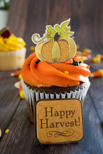 A Variety Of Thanksgiving Day Cupcakes