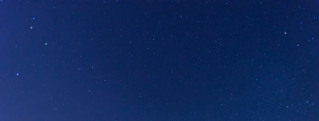 panorama blue night sky milky way and star on dark background.universe filled with stars, nebula and