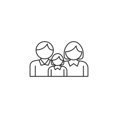 Wall Mural - family - minimal line web icon. simple vector illustration. concept for infographic, website or app.