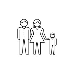 Wall Mural - family - minimal line web icon. simple vector illustration. concept for infographic, website or app.