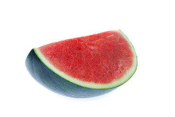 Slices of watermelon on white background