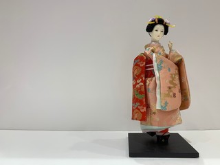 japanese doll with beautiful dress 