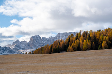 Wall Mural - Magical and gorgeous scene in Dolomites mountain