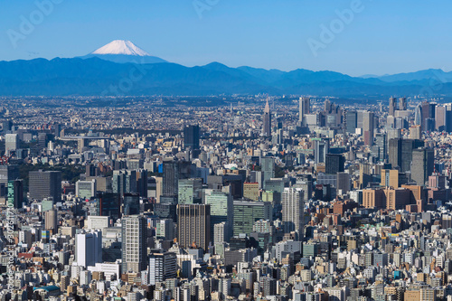 東京スカイツリーから見る富士山と街並み 秋葉原 新宿方面 Stock Foto Adobe Stock