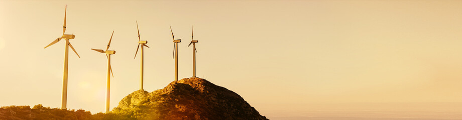renewable energy, wind energy with windmills