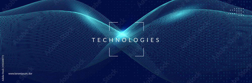 Deep learning concept. Digital technology abstract background. Artificial intelligence and big data. Tech visual for energy template. Modern deep learning backdrop. - obrazy, fototapety, plakaty 