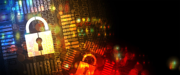 Cybersecurity and information or network protection. Future technology web services for business and internet project