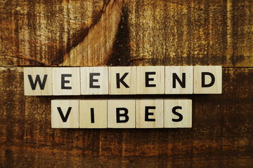 Wall Mural - weekend vibes alphabet letters