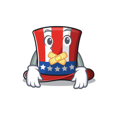 Poster - cartoon uncle sam hat with silent character