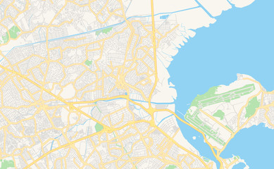  Printable street map of Duque de Caxias, Brazil