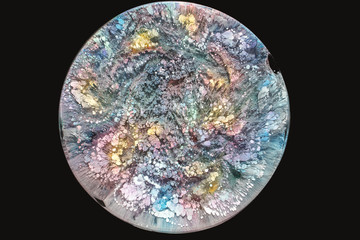 petri - a modern technique in painting, is created by adding alcoholic ink to epoxy. after hardening