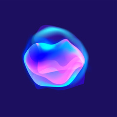 Poster - Colorful flow liquid in future design style. Trendy Innovations blend systems. Beautiful fluid shape. Awesome abstract overflow substance. Concept spot for design.