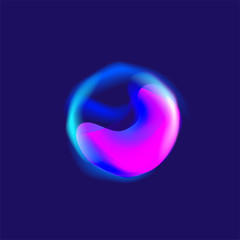 Poster - Colorful flow liquid in future design style. Trendy Innovations blend systems. Beautiful fluid shape. Awesome abstract overflow substance. Concept spot for design.