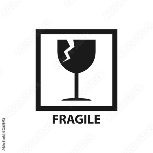 Fragile Label Symbol Broken Glass Black Vector Icon For Packaging Stock Vector Adobe Stock Fragile Label Symbol Broken Glass Black Vector Icon For Packaging Stock Vector Adobe Stock