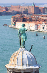 Poster - Blick auf  Venedig vom Turm der Kirche San Giorgio Maggiore auf Guidecca