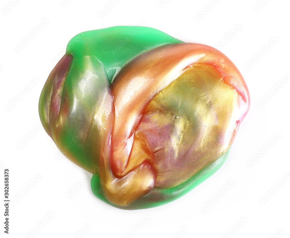 Colorful sleaze puddle, slime isolated on white background, with ...
