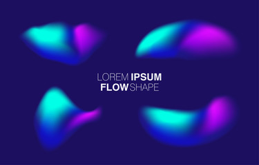 Poster - Colorful flow liquid in future design style. Trendy Innovations blend systems. Beautiful fluid shape. Awesome abstract overflow substance. Concept spot for design.