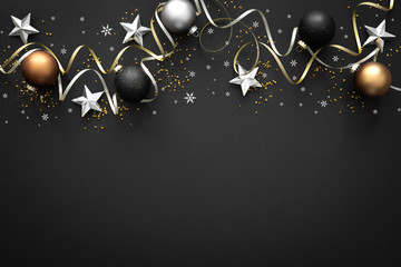 christmas decoration on dark background