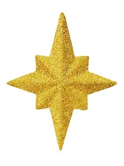Wall Mural - Gold Christmas star on white