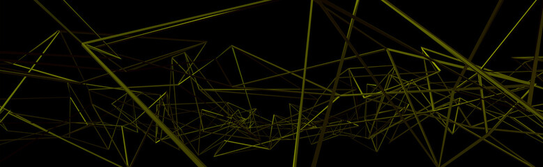 Poster - 3d ILLUSTRATION, of abstract background, METAL MESH texture, wide panoramic for wallpaper