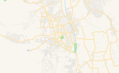  Printable street map of Ica, Peru
