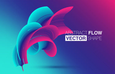 Poster - Colorful flow liquid in future design style. Trendy Innovations blend systems. Beautiful fluid shape. Awesome abstract overflow substance. Concept spot for design.