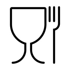 Canvas Print - food safe icon. Symbols for marking plastic dishes.