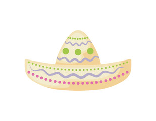 Sticker - mexican hat in white background