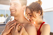 © Drobot Dean - Image closeup of romantic happy couple smiling and hugging
