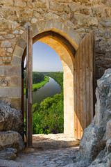 Canvas Print - arch in the fortress natural landscape