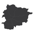 © Ruslam - Andorra map on white background vector, Andorra Map Outline Shape Black on White Vector Illustration, High detailed black illustration map -Andorra.