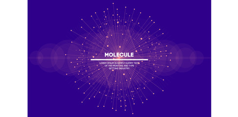 Fototapete - molecule star. innovations molecular systems intuitive thinking and development technologies in auto