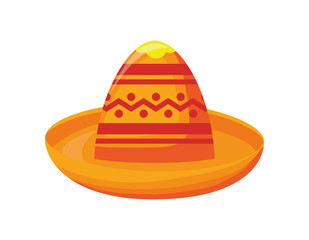 Sticker - mexican hat in white background