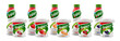 set of yougurt brand new packaging isolated design for milk, yogurt or cream product branding or advertising design