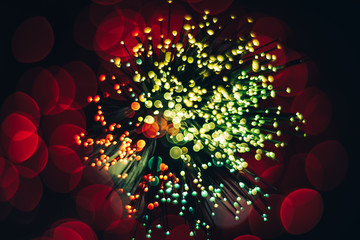 Poster - Beautiful abstract optical light bokeh  on a glow background.