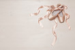 Pink Ballet shoes with ribbons